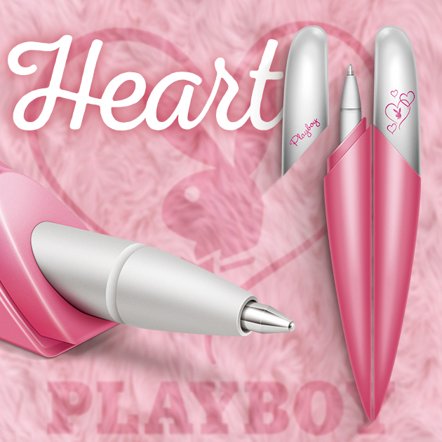 【限量絕版品】美國PLAYBOY Love Heart 筆翼雙飛原子筆對筆 1