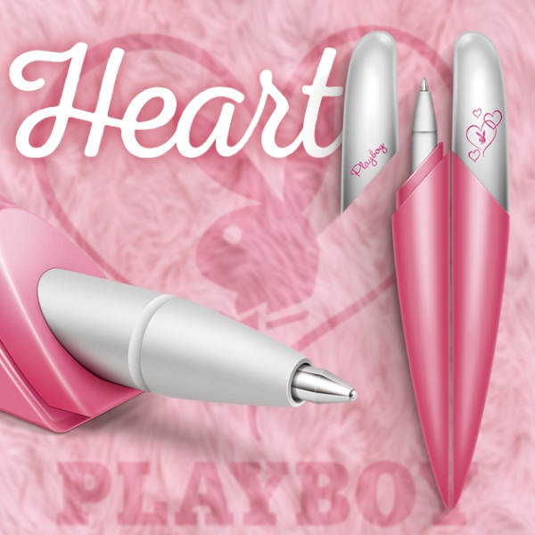 【限量絕版品】美國PLAYBOY Love Heart 筆翼雙飛原子筆對筆