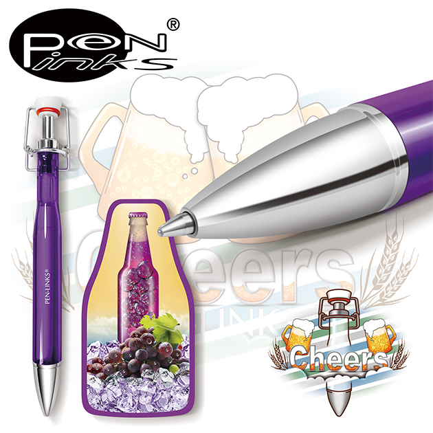 PEN-LINKS 乾杯Cheers 啤酒原子筆（含便條紙一組） 3