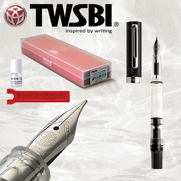臺灣 TWSBI 三文堂TWSBI ECO黑色  活塞鋼筆 1